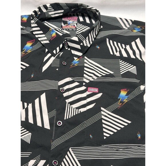 Dixxon Flannel Black White Church Music Button Shirt Short Sleeve 5XL *READ - Picture 5 of 11